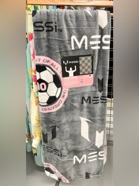 Messi plush blanket throw